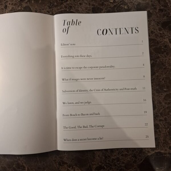 Litaturot magazine 1 table of contents